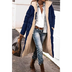 Women's Reversible Hooded Winter Coat – Teddy Lined Long Cold Weather Coat