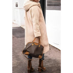 Women's Reversible Hooded Winter Coat – Teddy Lined Long Cold Weather Coat