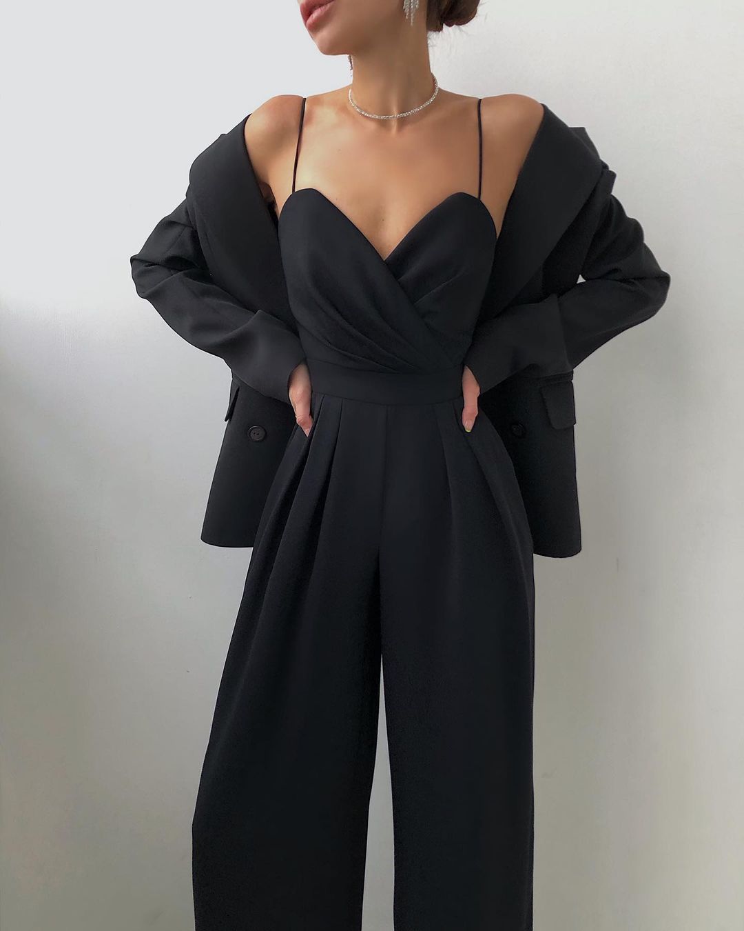 Women's Sleeveless Formal Jumpsuit – Flowy Wide Leg Evening Jumpsuit