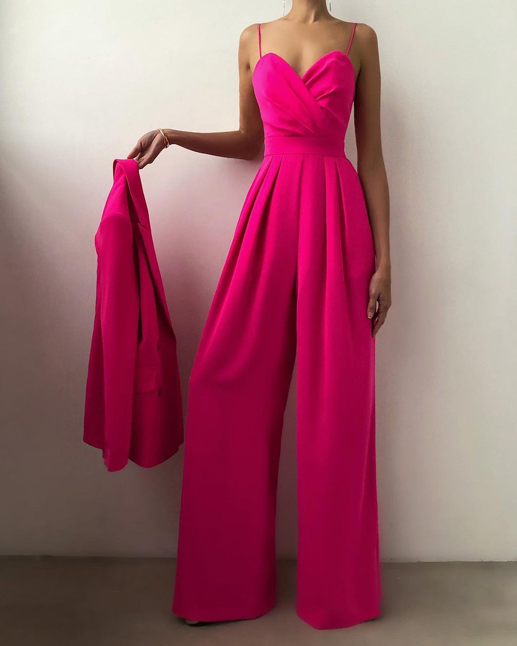 Women's Sleeveless Formal Jumpsuit – Flowy Wide Leg Evening Jumpsuit