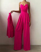 Women's Sleeveless Formal Jumpsuit – Flowy Wide Leg Evening Jumpsuit