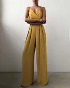 Women's Sleeveless Formal Jumpsuit – Flowy Wide Leg Evening Jumpsuit