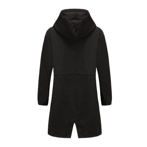 Women's Lightweight Hooded Trench Coat – Longline Transitional Jacket