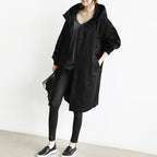 Women's Lightweight Hooded Trench Coat – Longline Transitional Jacket