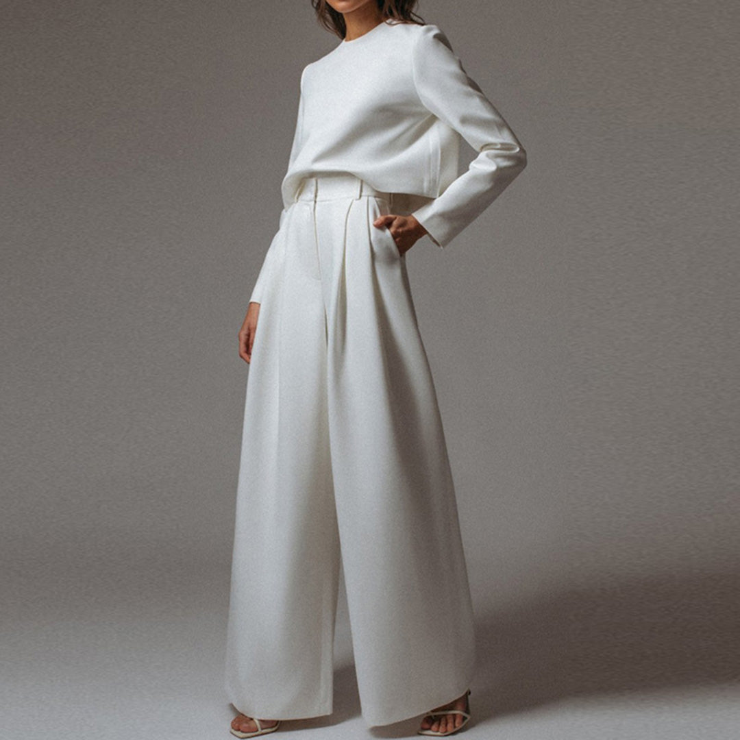 Women's Palazzo Pants Set – Relaxed Two-Piece Occasion Set