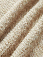 Women's Ribbed Quarter-Zip Sweater – High Stand Collar Long Sleeve Pullover