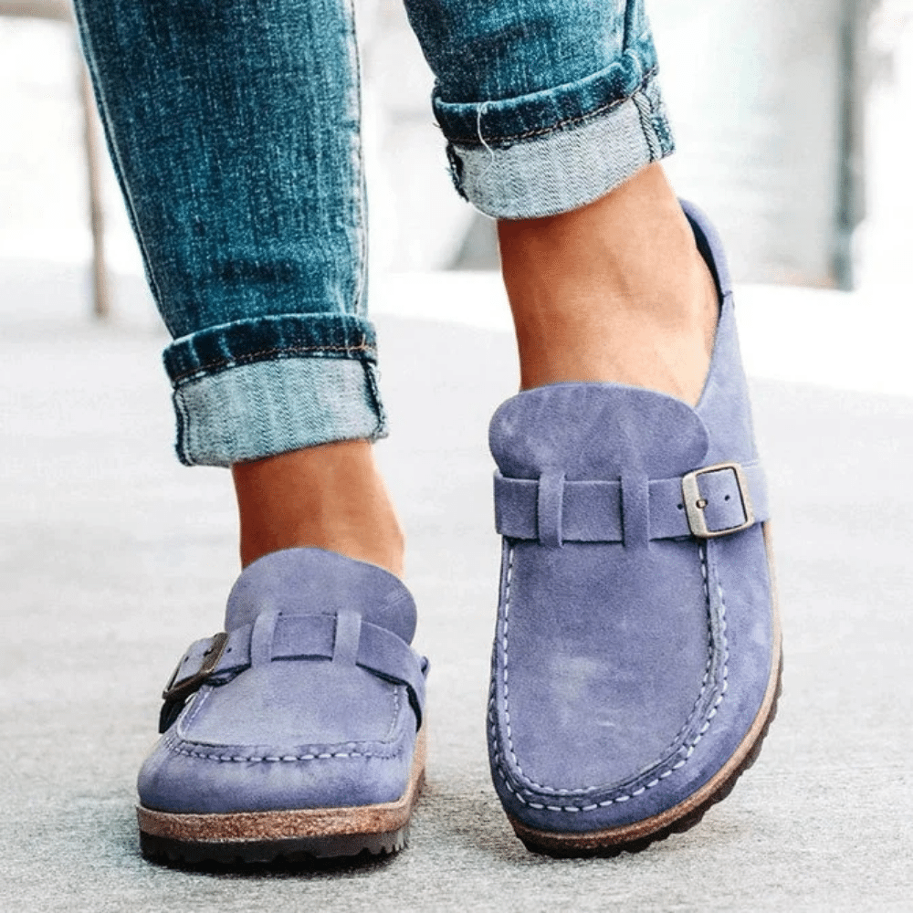 Women's Mules – Buckle Slip-On Comfort Shoes – Lois