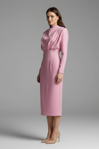 Women's High Neck Maxi Dress – Long Sleeve Dress