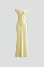 Women's Off-Shoulder Maxi Dress – Fitted Occasion Dress