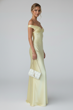 Women's Off-Shoulder Maxi Dress – Fitted Occasion Dress