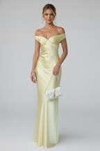 Women's Off-Shoulder Maxi Dress – Fitted Occasion Dress