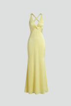 Women's Sleeveless Maxi Dress – V-Neck Occasion Dress
