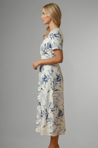 Women's Floral Midi Dress – V-Neck Summer Dress