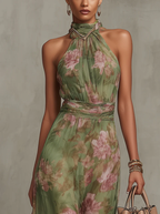 Women's Floral Maxi Dress – Elegant Flowing Dress – Serena