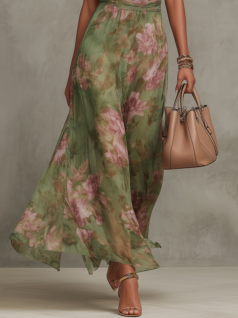 Women's Floral Maxi Dress – Elegant Flowing Dress – Serena