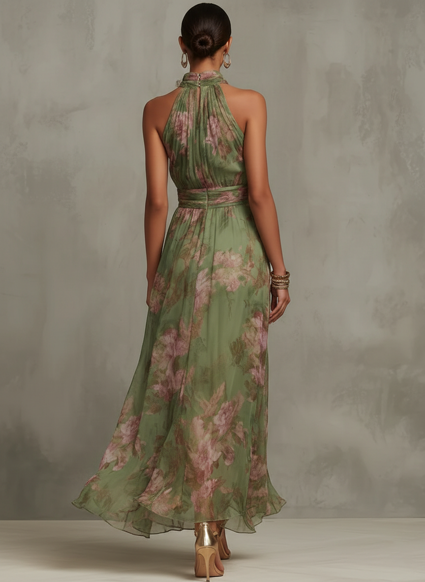 Women's Floral Maxi Dress – Elegant Flowing Dress – Serena