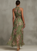 Women's Floral Maxi Dress – Elegant Flowing Dress – Serena