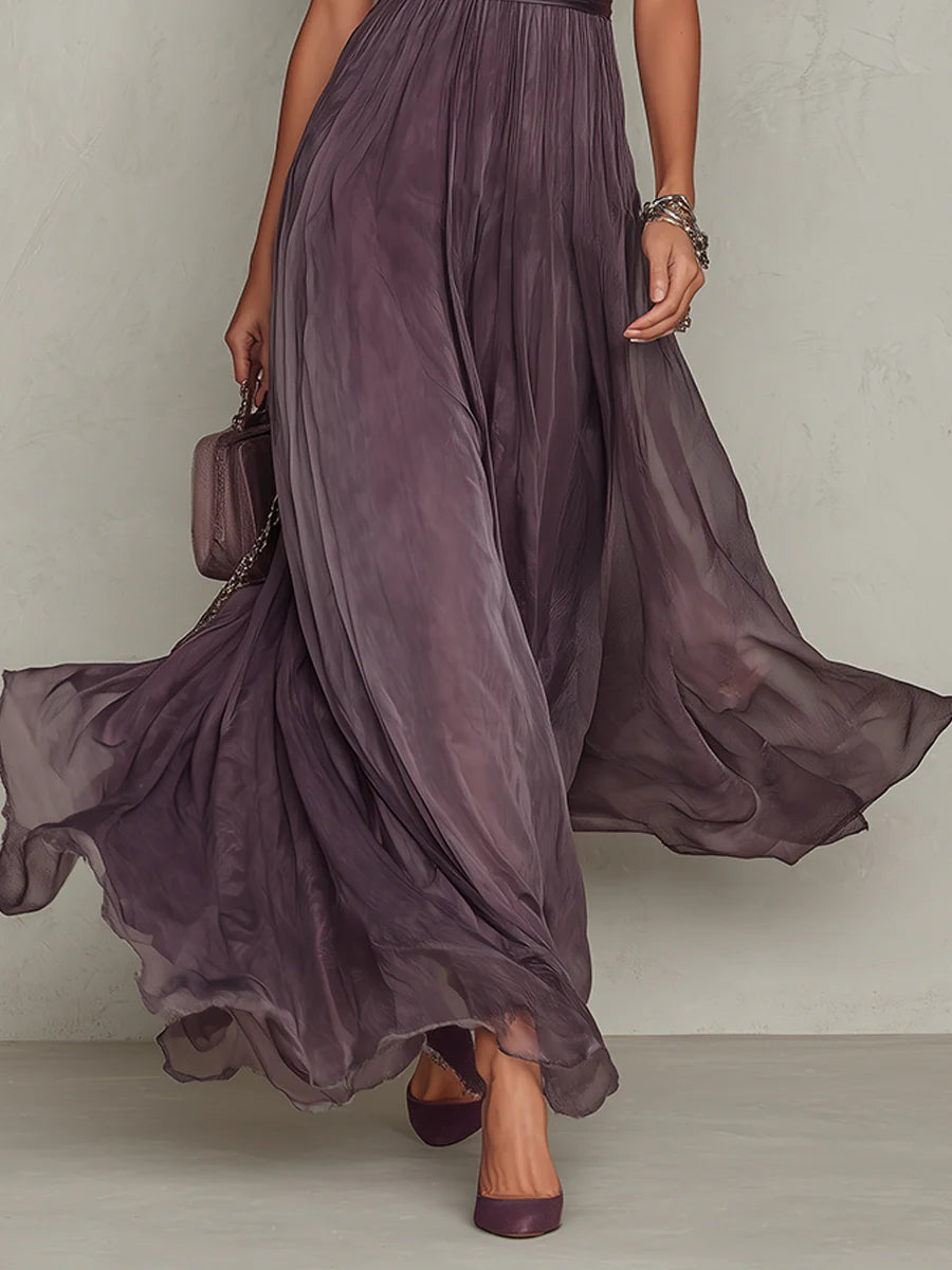Women's High Neck Midi Dress – Sleeveless Pocket Summer Dress