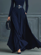 Women's High Neck Maxi Dress – Knit Sweater Dress