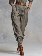 Women's Long Sleeve Utility Jumpsuit – Collared Button Front Casual Jumpsuit