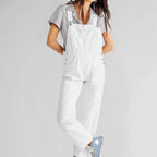 Women's Denim Jumpsuit – Button Front Casual Jumpsuit – Charlotte