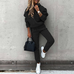 Women's Oversized Hoodie Tracksuit Set – High Waist Jogger Pants Set