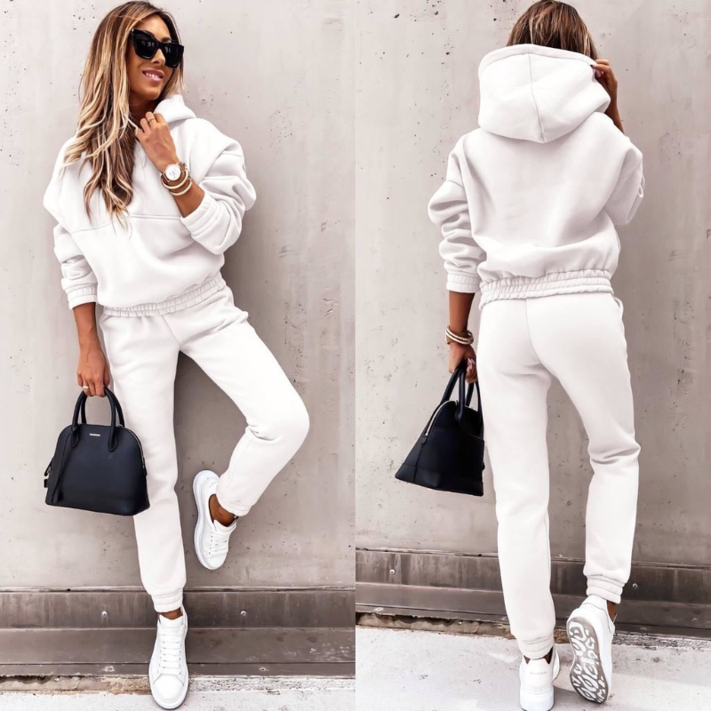 Women's Oversized Hoodie Tracksuit Set – High Waist Jogger Pants Set