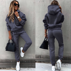 Women's Oversized Hoodie Tracksuit Set – High Waist Jogger Pants Set