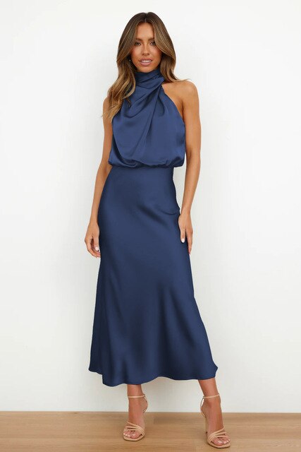 Women's Evening Off-Shoulder Maxi Dress – Bodycon Formal Cocktail Gown