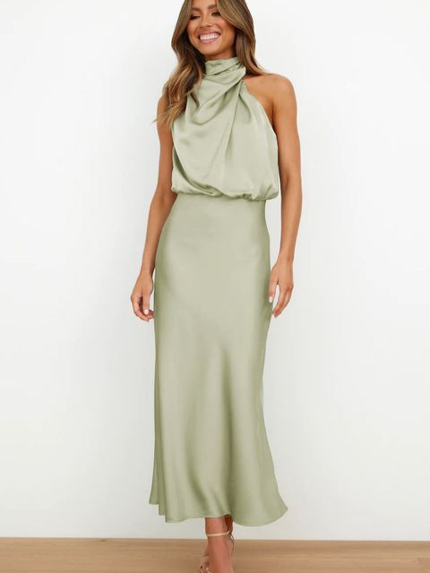 Women's Evening Off-Shoulder Maxi Dress – Bodycon Formal Cocktail Gown