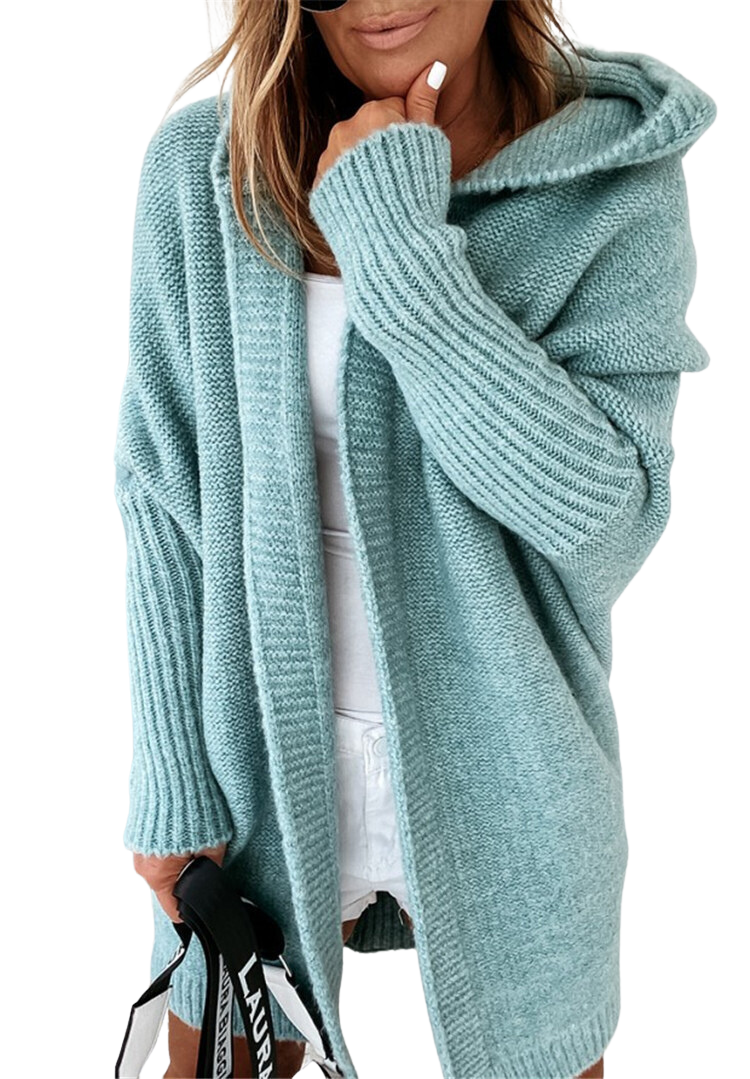 Women's Oversized Longline Cardigan – Relaxed Statement Sleeve Cardigan