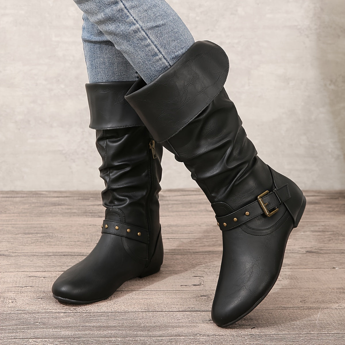 Women’s Knee-High Boots – Side Zip Elegant Style - Danica