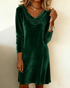 Women's Off-Shoulder Maxi Dress – Draped Formal Evening Occasion Dress