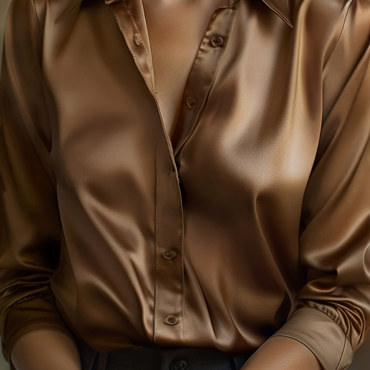 Women's Classic Collared Blouse – Long Sleeve Tailored Office Blouse