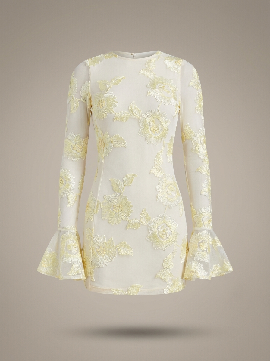Women's Floral Mini Dress – Puff Sleeve Dress