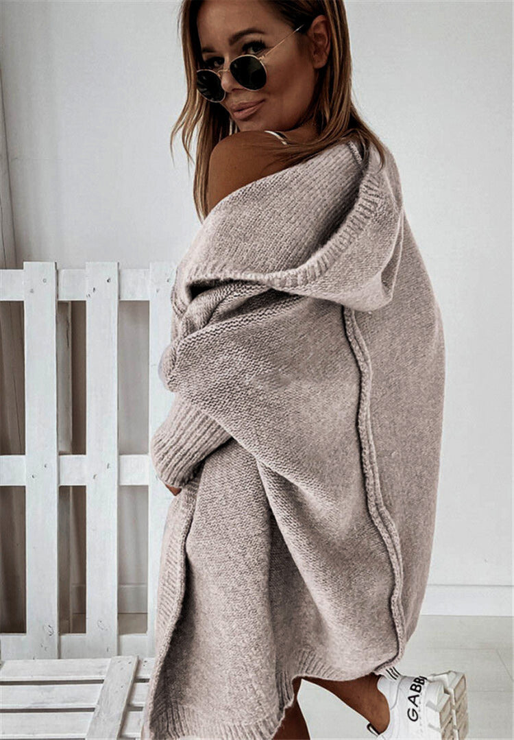 Women's Oversized Longline Cardigan – Relaxed Statement Sleeve Cardigan