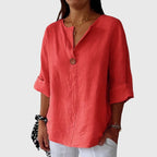 Women's V-Neck Blouse – Elegant Casual Blouse – Alicia
