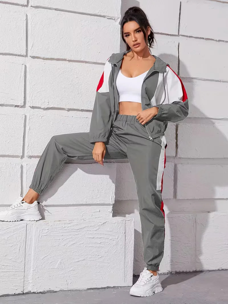 Women's Hooded Lounge Set – Zip-Up Legging Set