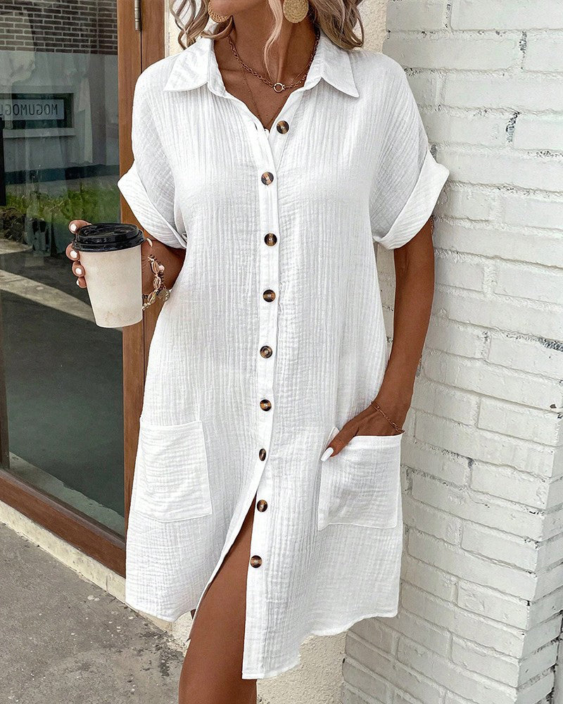 Women's Summer Dress – Lightweight Short Sleeve Dress – Addison