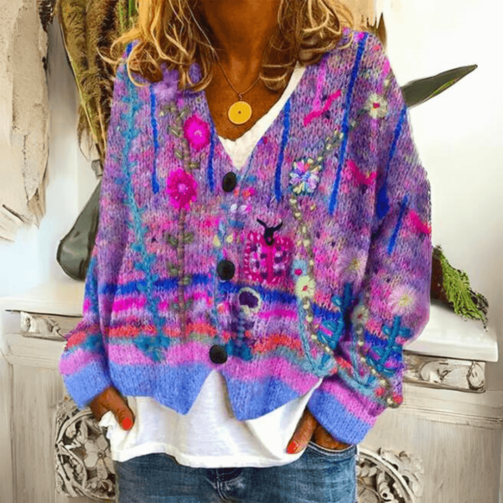 Women's Everyday Knit Cardigan – Relaxed Long Sleeve Cardigan