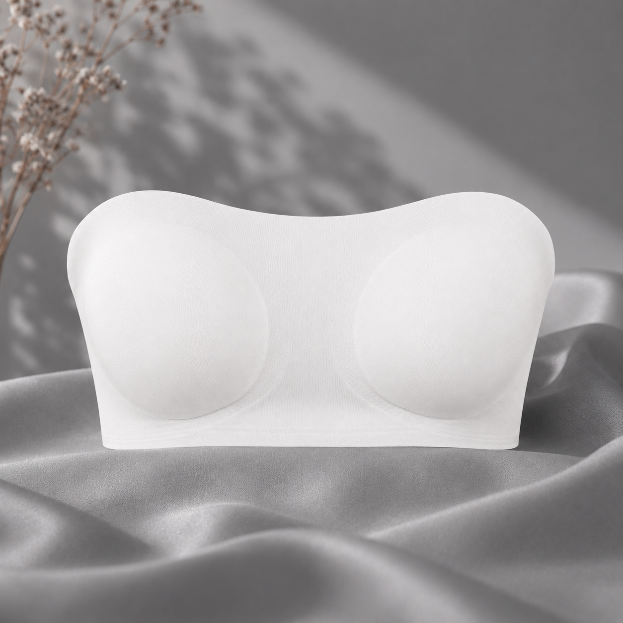 Women's Crossover Strapless Bra – Wireless Side Closure Support Bra