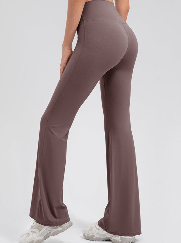 Women's High Waist Micro Flare Leggings – Stretch Yoga Pants