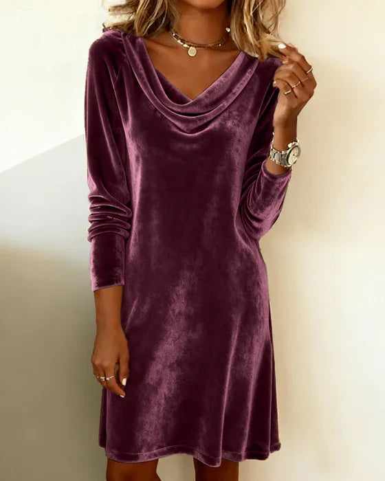 Women's Off-Shoulder Maxi Dress – Draped Formal Evening Occasion Dress