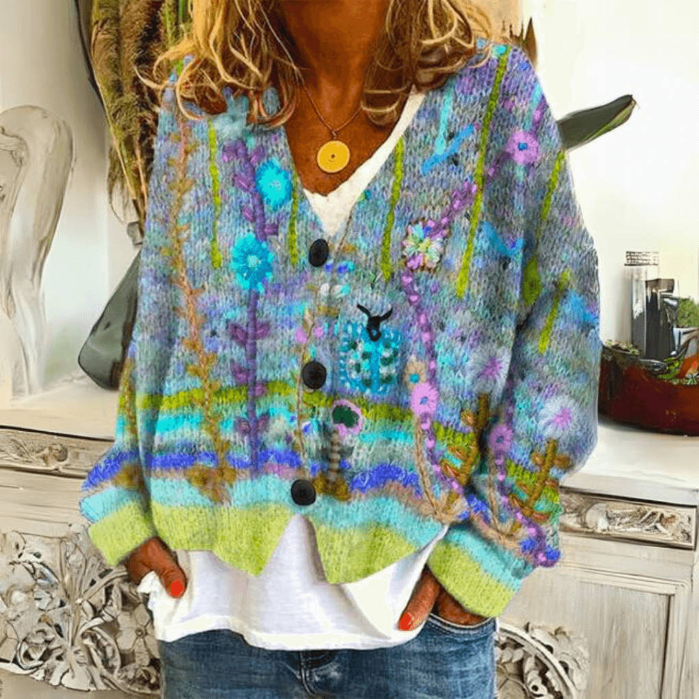 Women's Everyday Knit Cardigan – Relaxed Long Sleeve Cardigan
