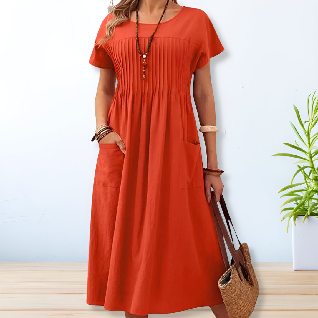 Women's Midi Dress – Relaxed Fit Summer Dress – Madison