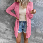 Women's Button Front Cardigan – Lightweight Layer