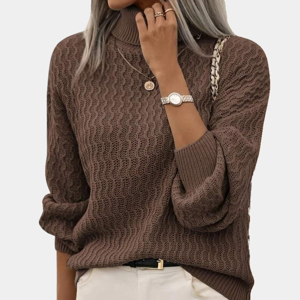 Women's Turtleneck Sweater – Classic Long Sleeve High Neck Pullover