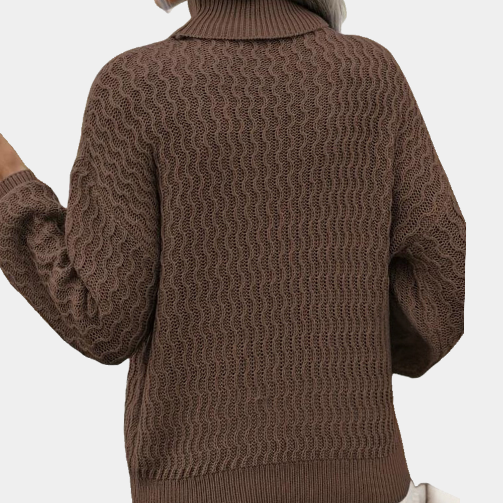 Women's Turtleneck Sweater – Classic Long Sleeve High Neck Pullover