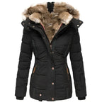Women's Fur Trim Parka – Hooded Longline Winter Coat