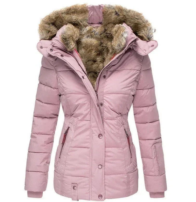 Women's Fur Trim Parka – Hooded Longline Winter Coat